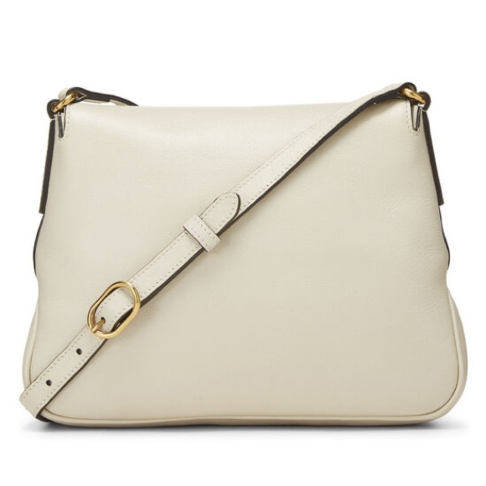 Gucci Ivory Crossbody Messenger Bag with Iconic GG Gold Hardware W/ COA - Picture 10 of 12